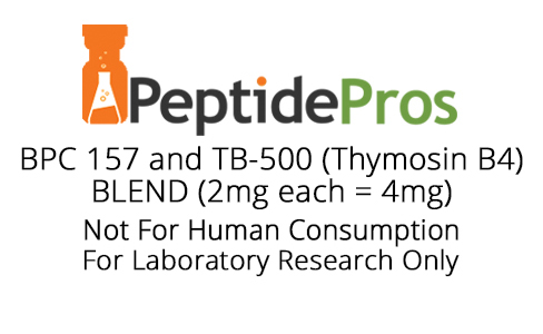BPC 157 and TB-500 (Thymosin-B4) 4mg blend peptide label